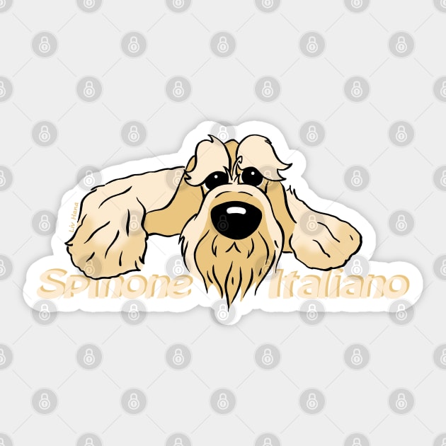 Cute, blond Spinone Italiano Sticker by LivHana